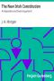 [Gutenberg 35172] • The New Irish Constitution: An Exposition and Some Arguments